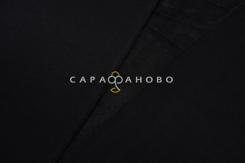 Ткань Трикотаж на меху 160 см 400 гр арт Д4 С001 Черный На отрез