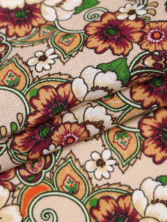 Рогожка набивная 150 см, 704-5 Мозаика бежевый 150 +/- 10 г/м2